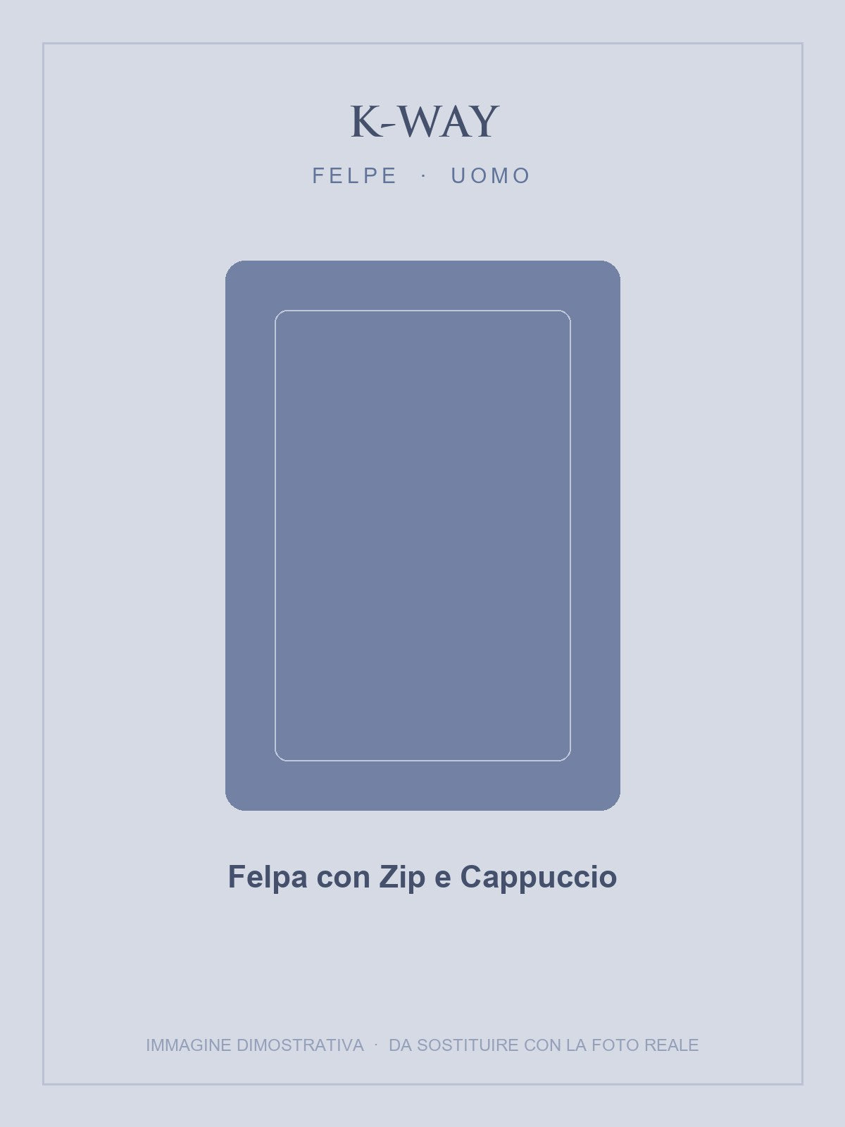 K-WAY Felpa con Zip e Cappuccio — Nero