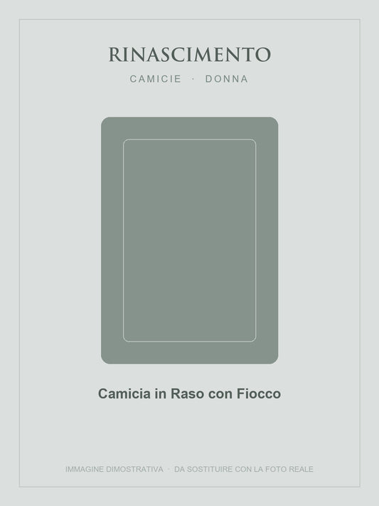RINASCIMENTO Camicia in Raso con Fiocco — Verde salvia