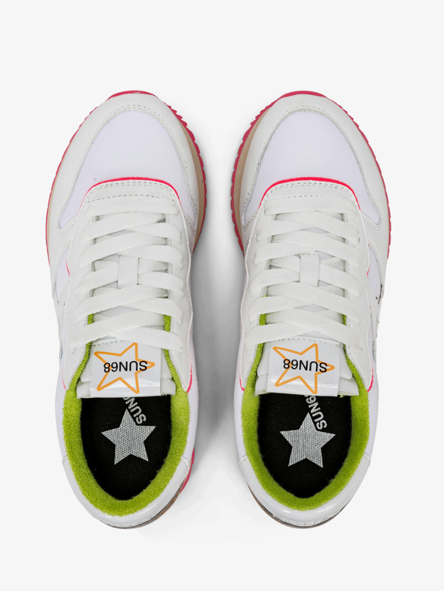 SUN68 STARGIRL FLUO DETAILS BIANCO