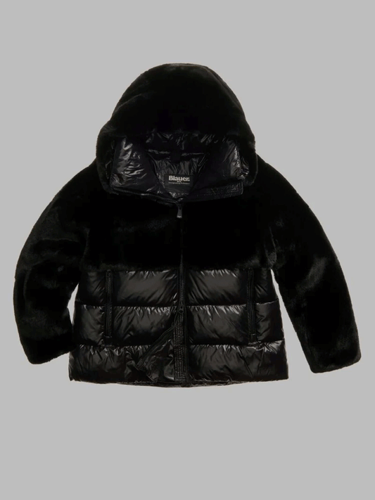 BLAUER  GIUBBETTO NYLON CON PELLICCIA ECO FANEVIL