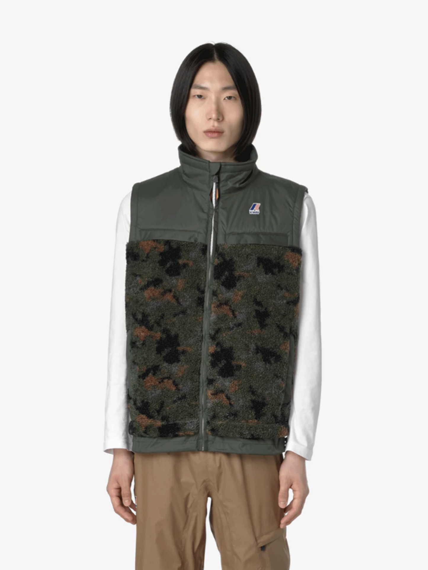 K-WAY GILET ANTIVENTO UNISEX LE VRAI 3.0 JILE PRINTED ORSETTO