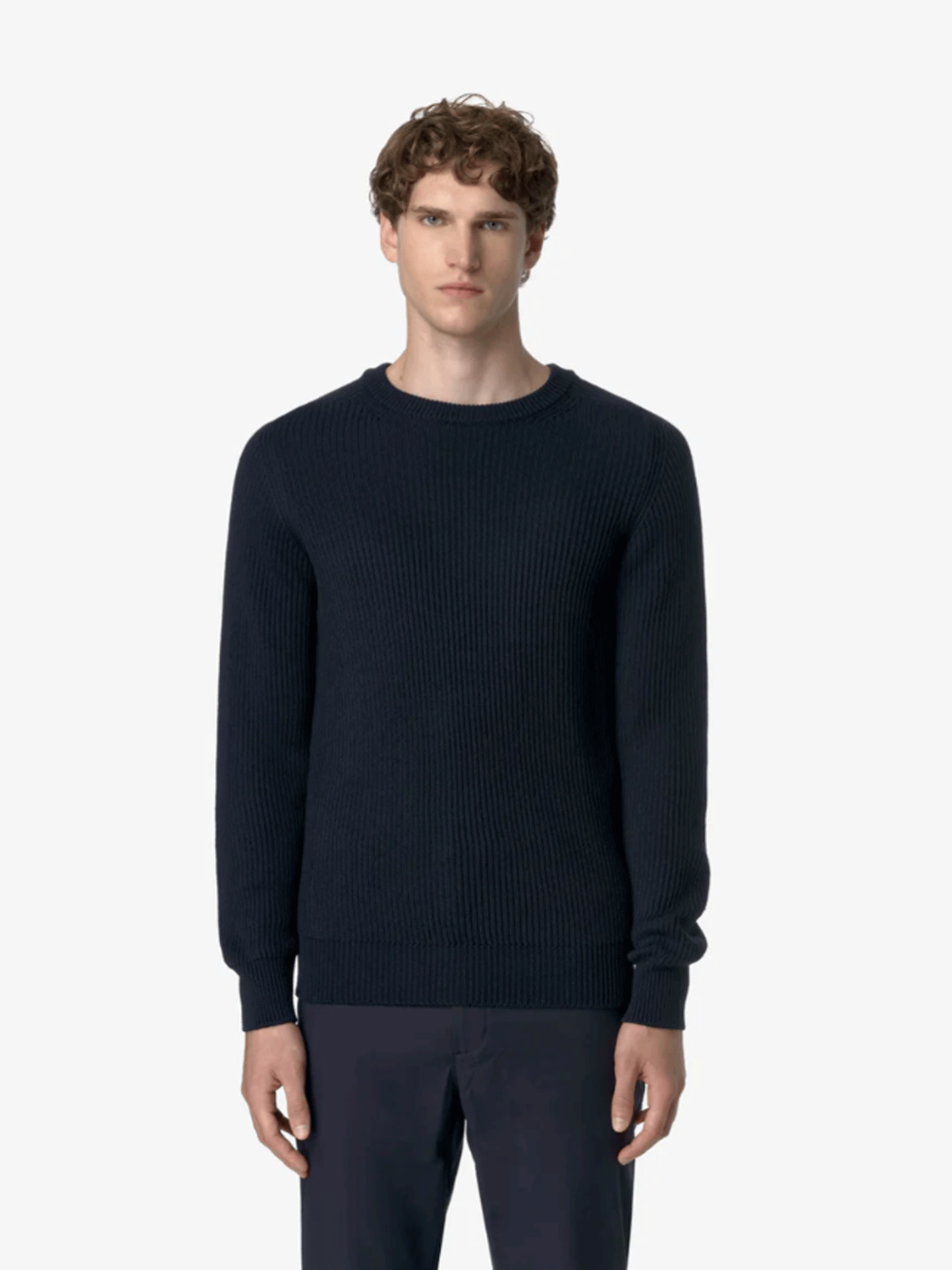 K-WAY PULLOVER A GIROCOLLO DA UOMO VERIN WOOL MERINO BLEND