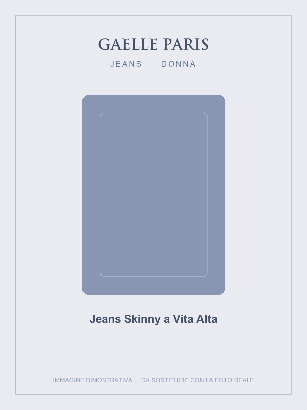 GAELLE PARIS Jeans Skinny a Vita Alta — Denim scuro
