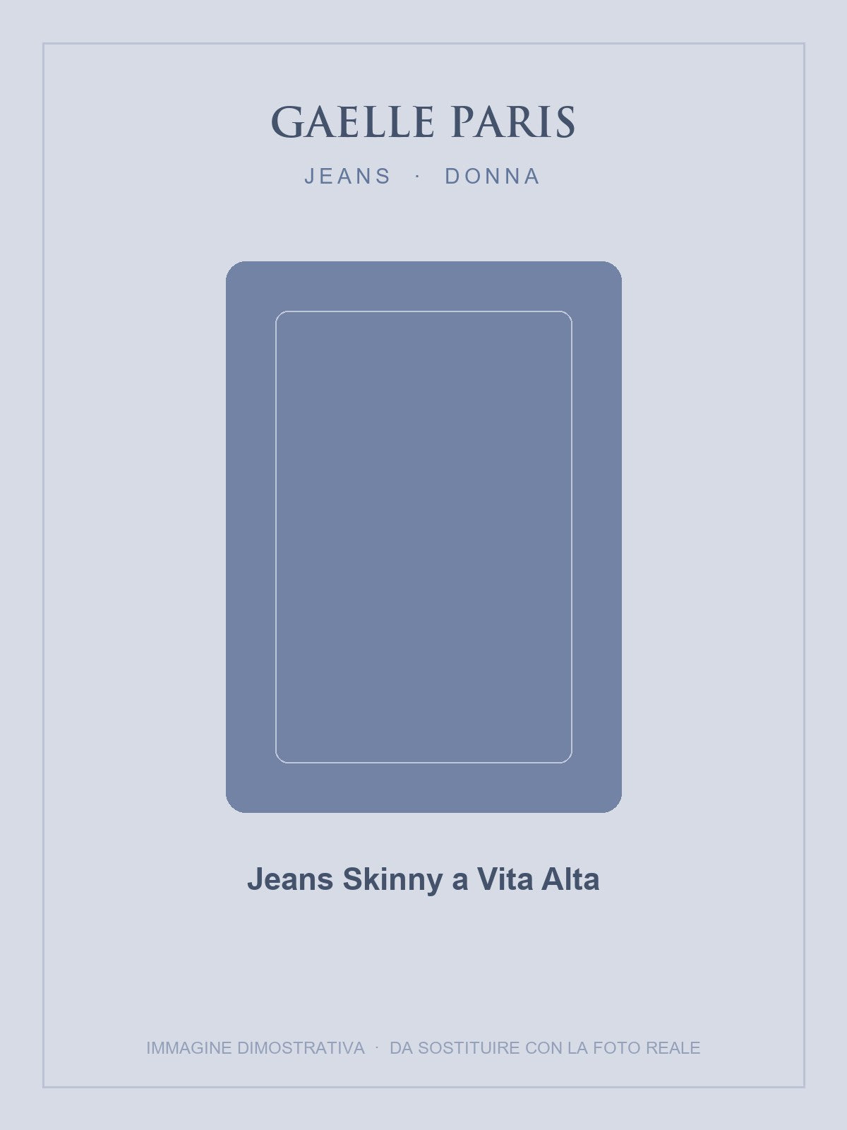 GAELLE PARIS Jeans Skinny a Vita Alta — Denim scuro