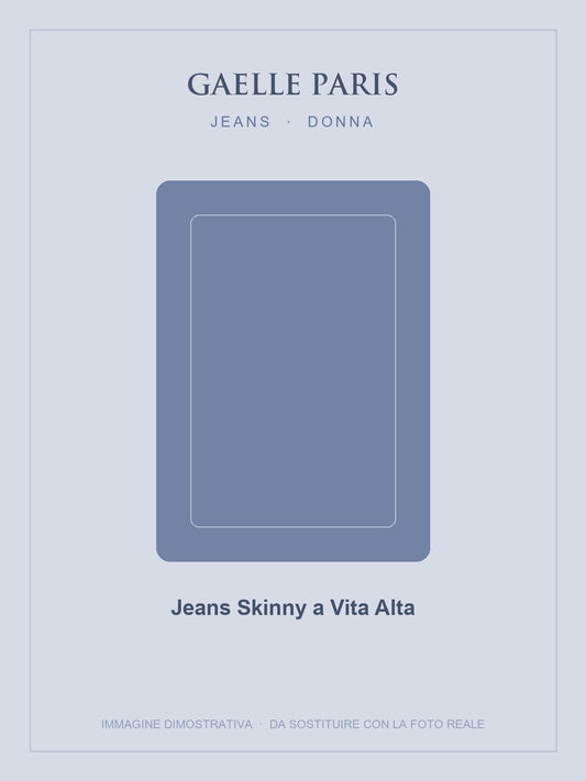 GAELLE PARIS Jeans Skinny a Vita Alta — Denim scuro