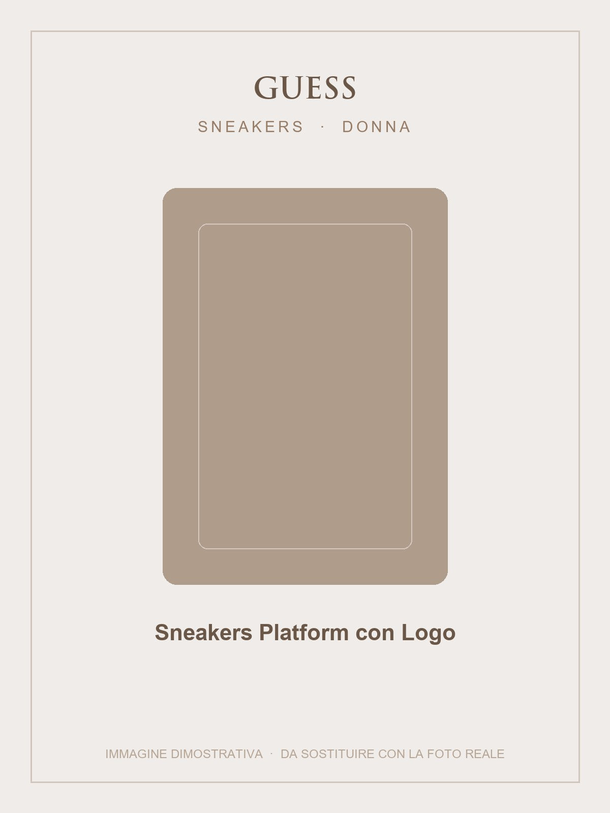 GUESS Sneakers Platform con Logo — Bianco