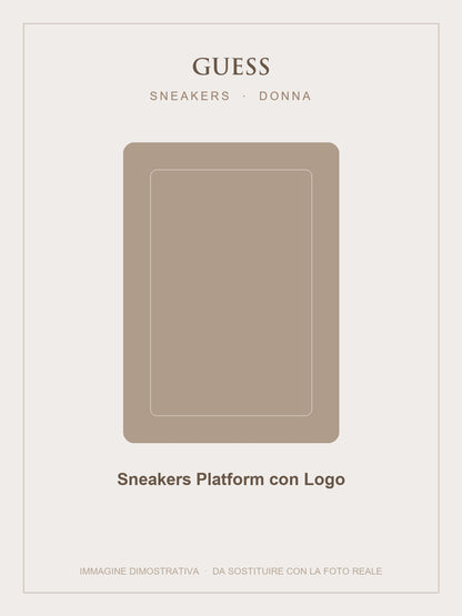 GUESS Sneakers Platform con Logo — Bianco