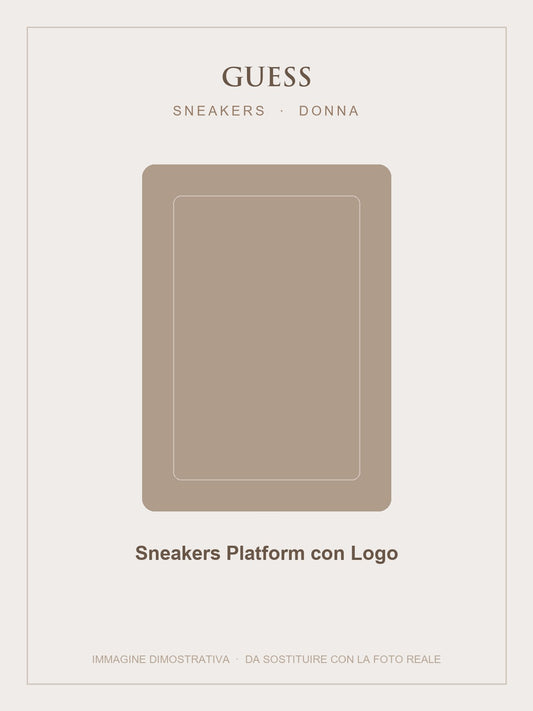 GUESS Sneakers Platform con Logo — Bianco