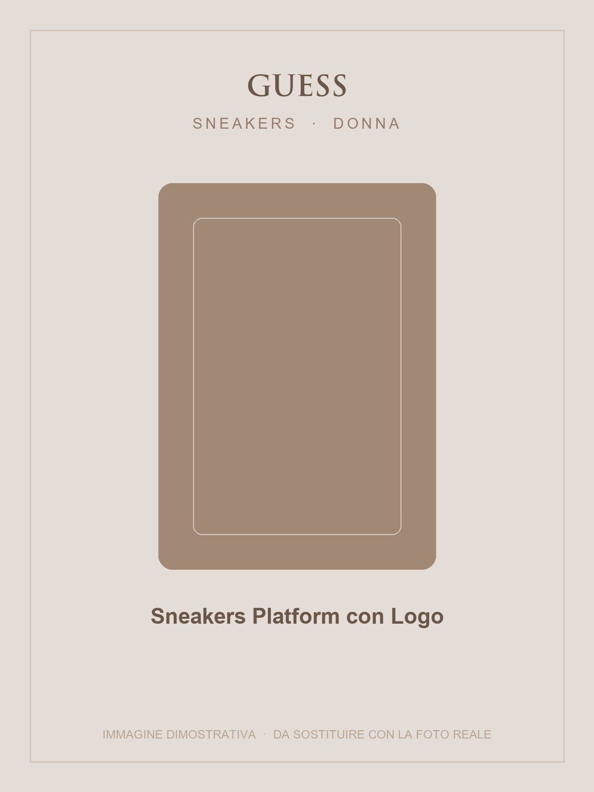 GUESS Sneakers Platform con Logo — Bianco