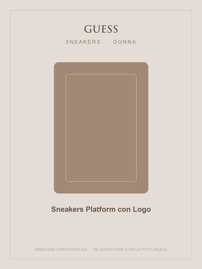 GUESS Sneakers Platform con Logo — Bianco