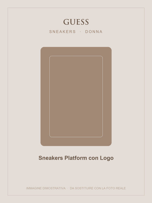 GUESS Sneakers Platform con Logo — Bianco