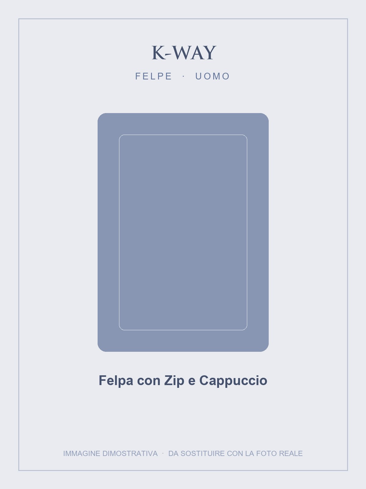 K-WAY Felpa con Zip e Cappuccio — Nero