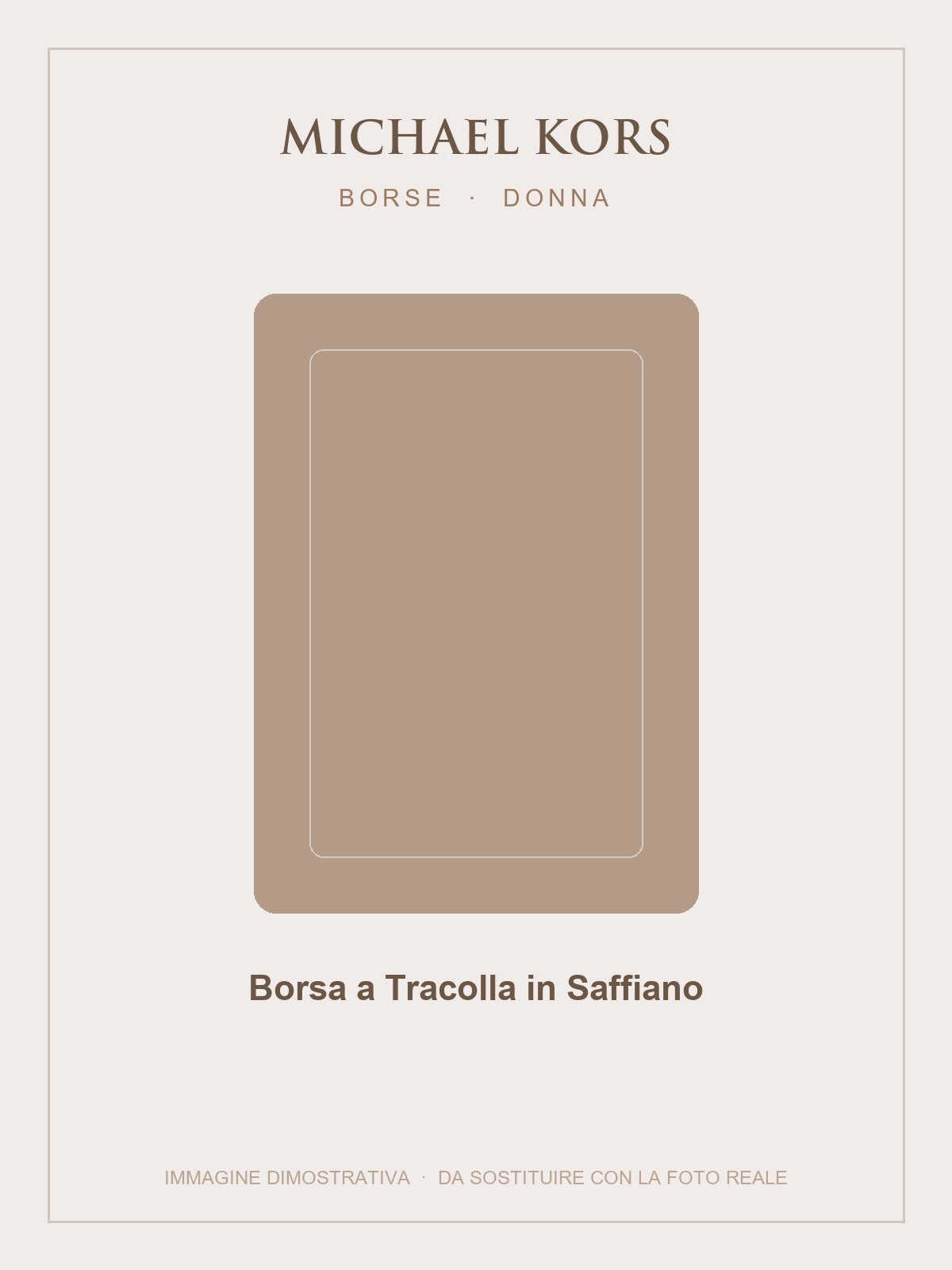 MICHAEL KORS Borsa a Tracolla in Saffiano — Cuoio