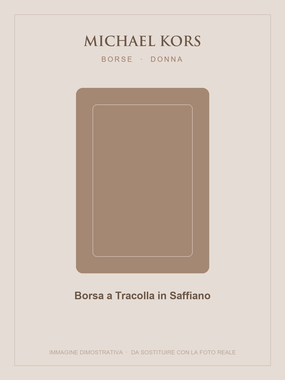 MICHAEL KORS Borsa a Tracolla in Saffiano — Cuoio