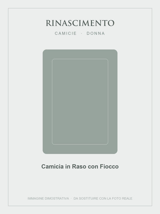RINASCIMENTO Camicia in Raso con Fiocco — Verde salvia