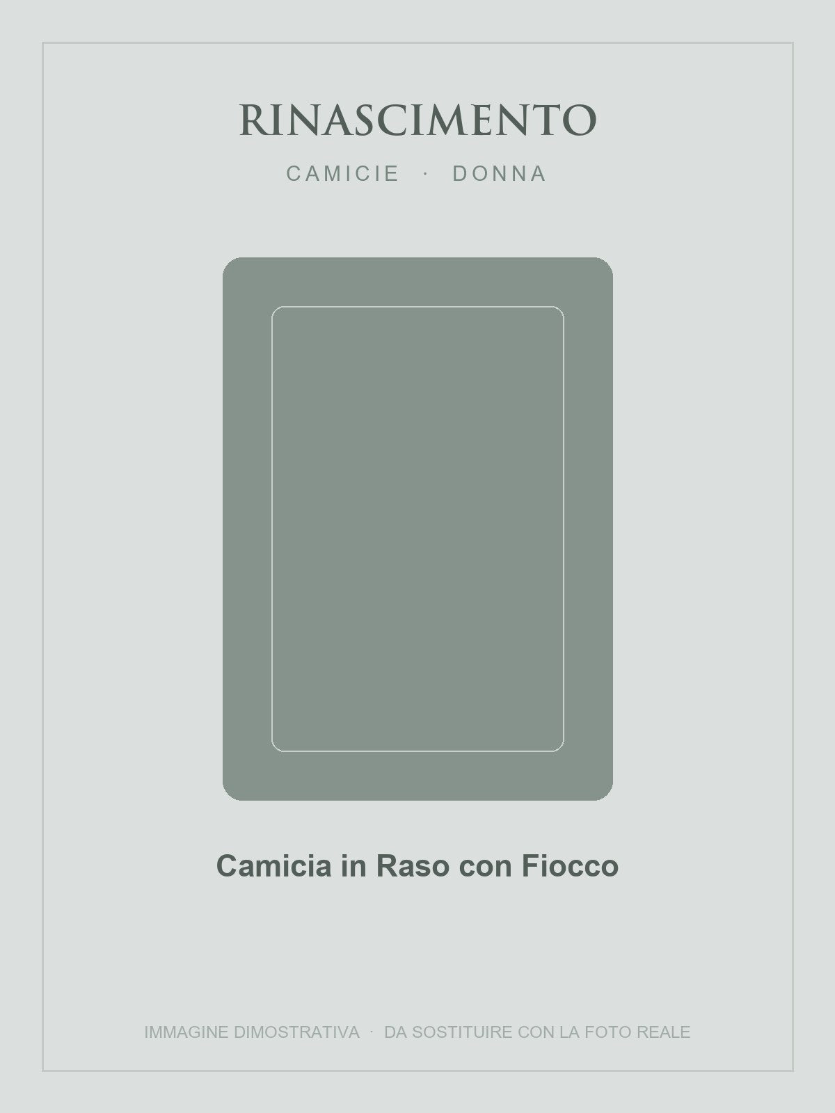 RINASCIMENTO Camicia in Raso con Fiocco — Verde salvia