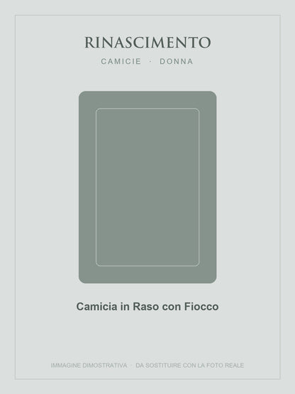 RINASCIMENTO Camicia in Raso con Fiocco — Verde salvia